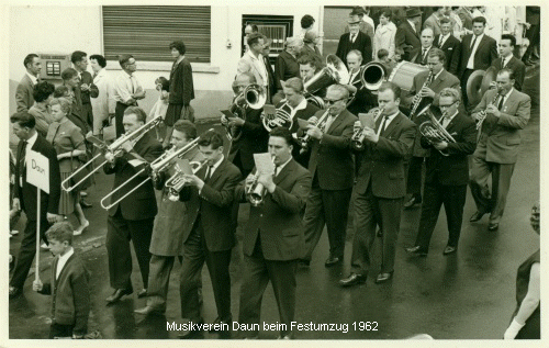Musikverein Daun beim Festumzug 1962
