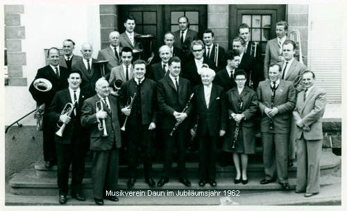 Musikverein Daun im Jubilumsjahr 1962